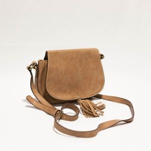Faux-Leather Crossbody Bag